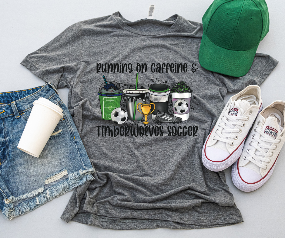 Caffeine & Timberwolves Soccer Tee