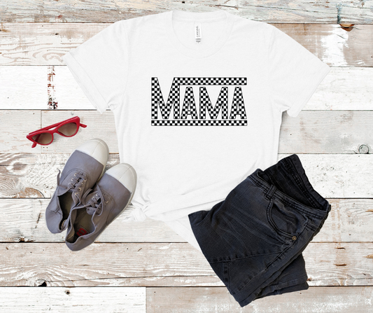 Checkered Mama Tee