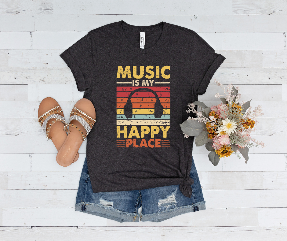 ***PREORDER*** Music is My Happy Place Tee