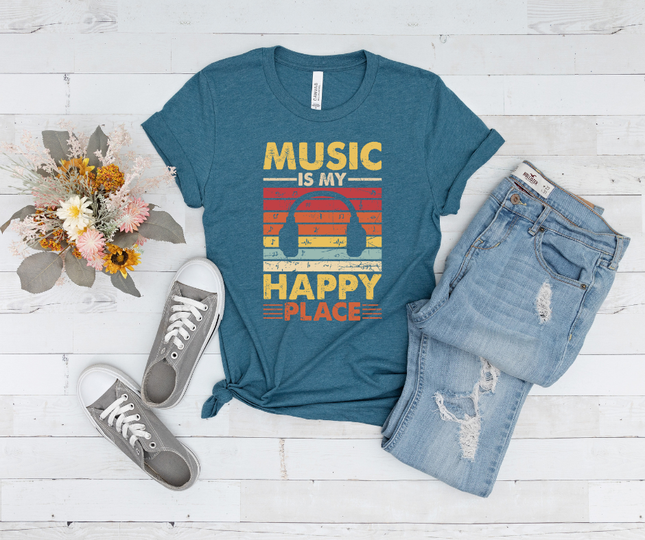 ***PREORDER*** Music is My Happy Place Tee