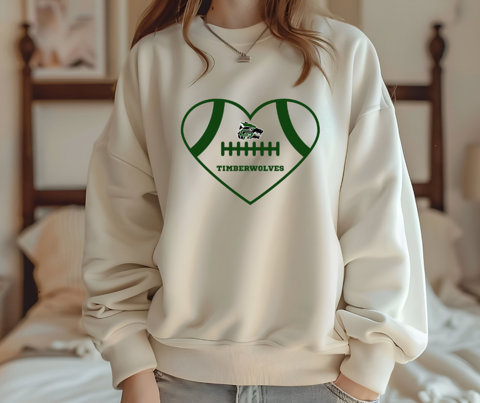 ***PREORDER*** Timberwolves Football Heart Sweatshirt