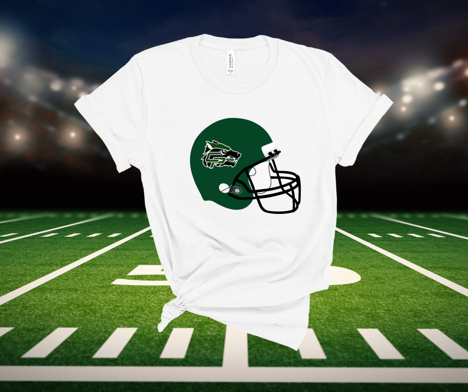 ***PREORDER*** Timberwolves Football Green Helmet Tee