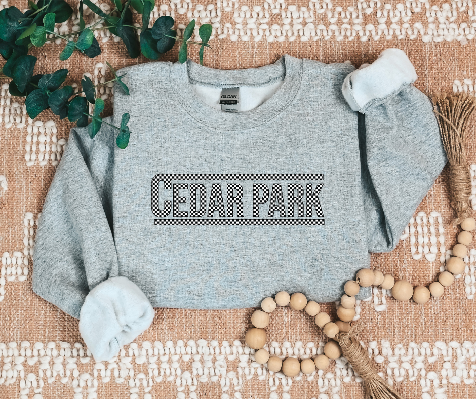 Checkered Cedar Park Sweatshirt