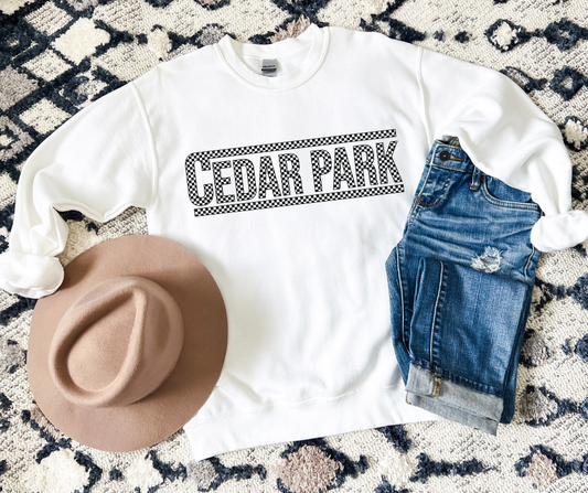 Checkered Cedar Park Sweatshirt