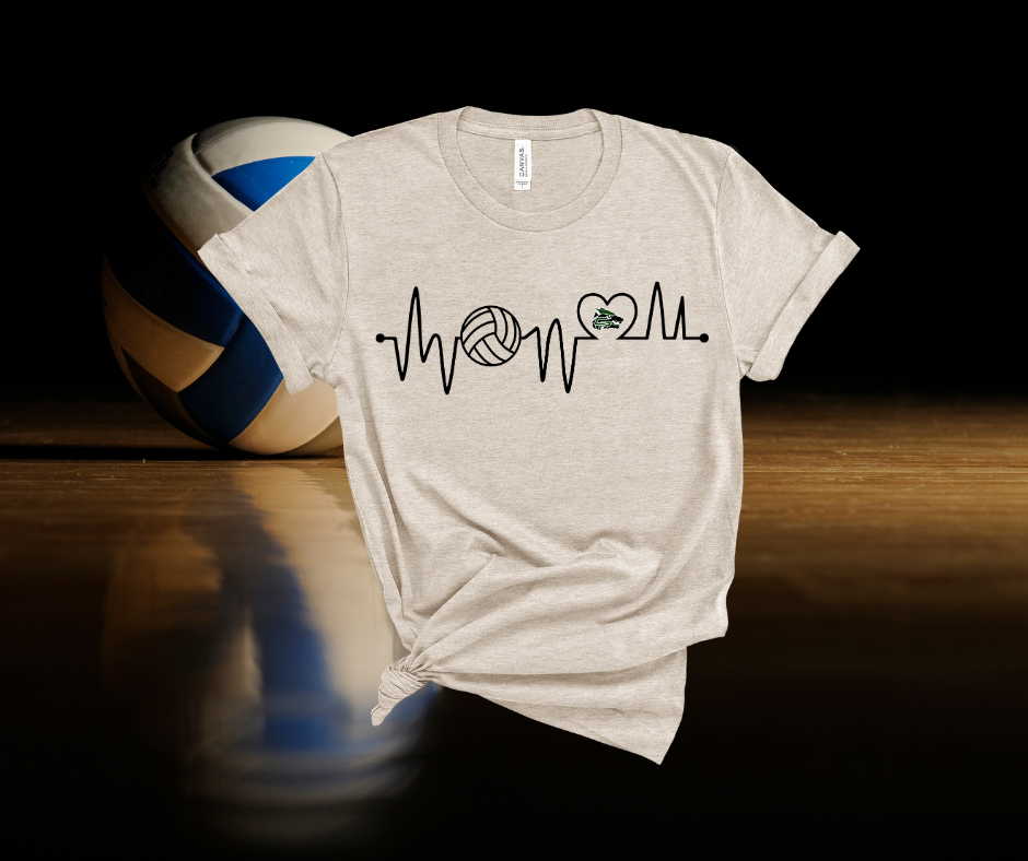 ***PREORDER*** Timberwolf Volleyball Heartbeat Tee