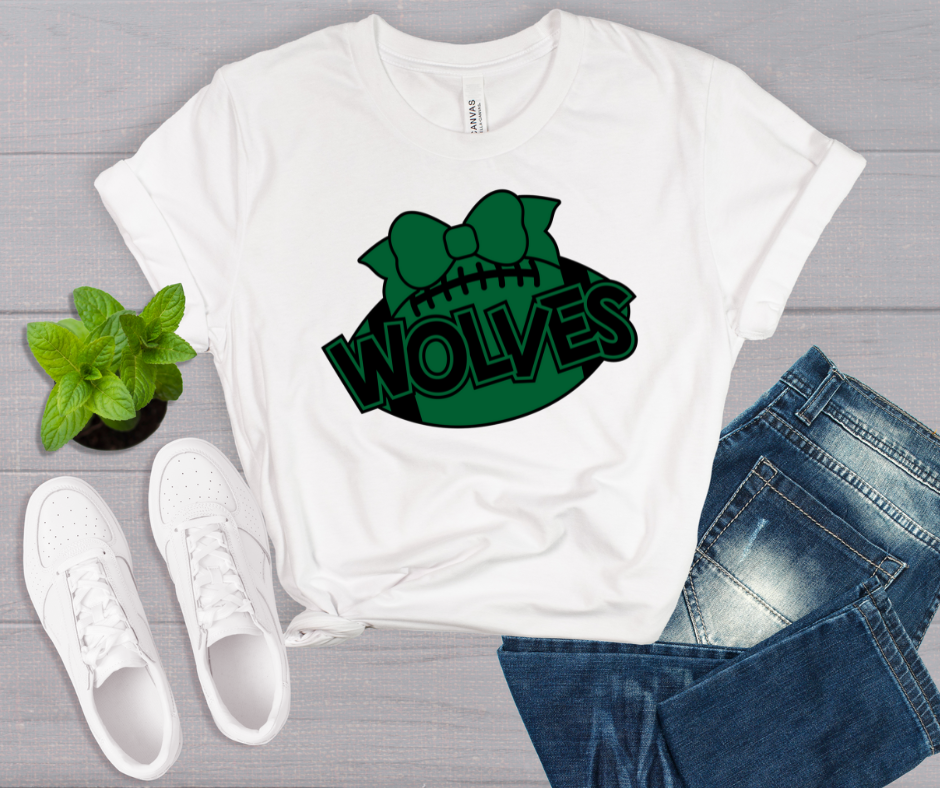 ***PREORDER*** Wolves Football w/Bow Tee