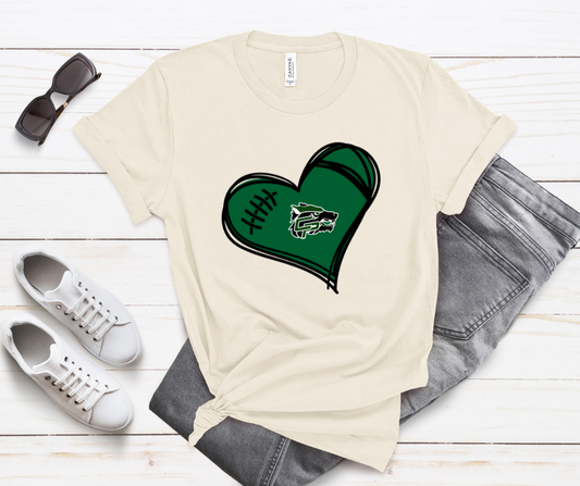 ***PREORDER*** Wolves Football Heart Tee