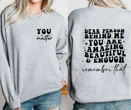 ***PREORDER*** You Matter Retro Sweatshirt